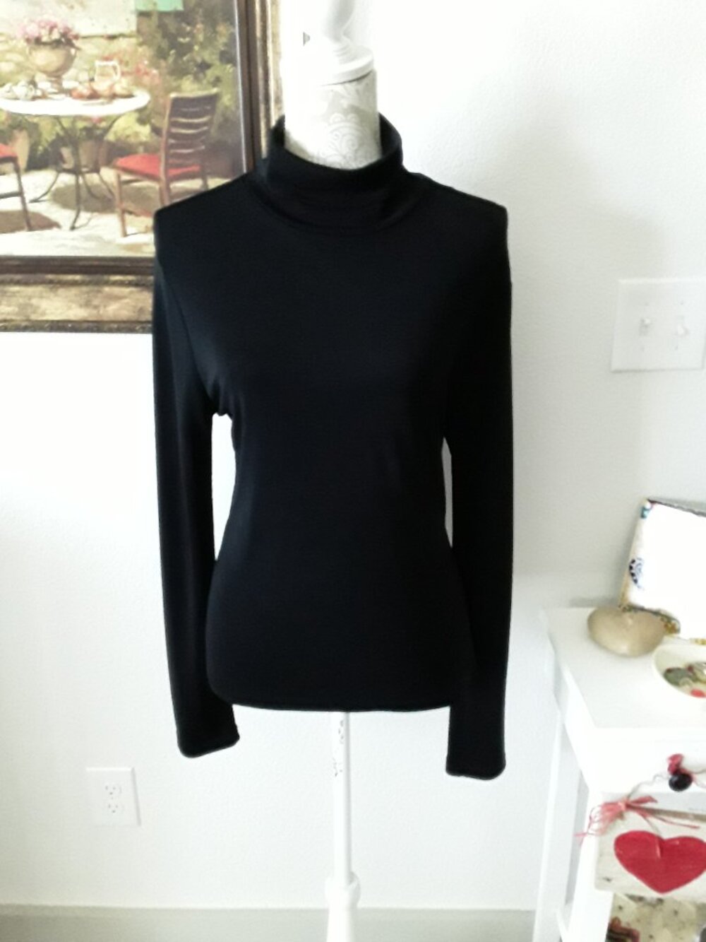 Lauren Ralph Lauren lovely dark black turtleneck size L